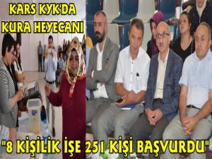 Kars KYK'da Personel Alımı İçin Kuralar Çekildi