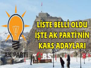 Kars Listesi Belli Oldu! İşte AK Partinin  Adayları