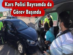 Kars Polisi Bayramda da Görev Başında