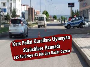 Kars Polisinden 63 Bin Liralık Radar  Cezası