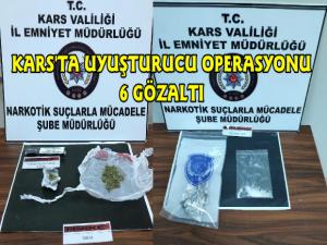 Kars Polisinden Uyuşturucu ve Kaçak Sigara Operasyonu  6 Gözaltı