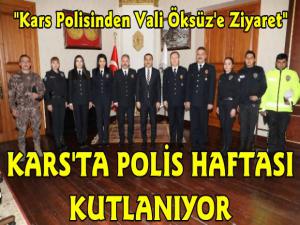 Kars Polisinden Vali Öksüz'e Polis Haftası Ziyareti