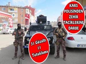 Kars Polisinden Zehir Tacirlerine Darbe 31 Gözaltı