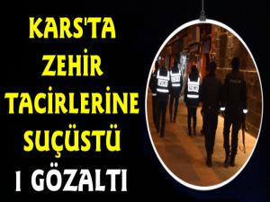 Kars Polisinden Zehir Tacirlerine Suçüstü 1 Gözaltı