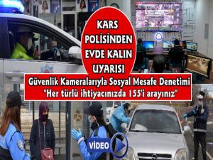 Kars Polisinin Evde Kal Uygulamaları Devam Ediyor