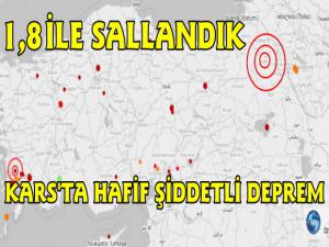 Kars'ta 1.8 Şiddetinde Deprem Hissedildi