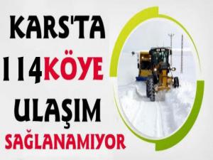 Kars'ta 114 Köye Kar ve Tipi Nedeniyle Ulaşılamıyor