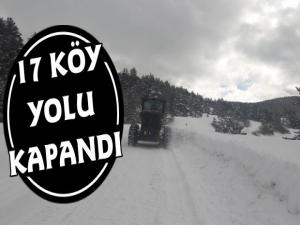 Kars'ta 17 Köy Yolu Ulaşıma Kapalı