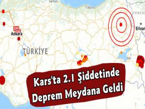 Kars'ta 2.1 Şiddetinde Deprem