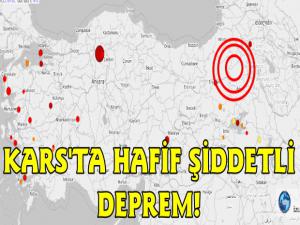 Kars'ta 2.6 Şiddetinde Deprem