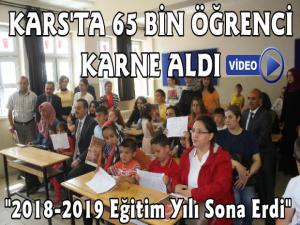 Kars'ta 65 Bin Öğrenci Karnelerini Aldı