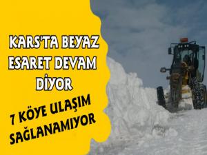 Kars'ta 7 Köy Yolu Ulaşıma Kapalı