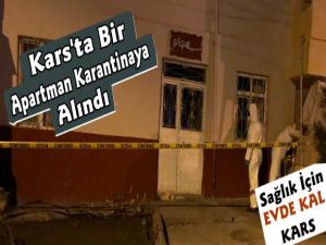 Kars'ta Apartman Korona Karantinasına Alındı