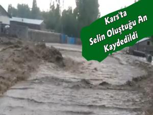 Kars'ta Bazı Köylerde Sağanak Yağış Hasara Neden Oldu