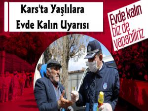 Kars'ta Belediye Ekipleri Yaşlı Vatandaşları Koronaya Karşı Uyardı