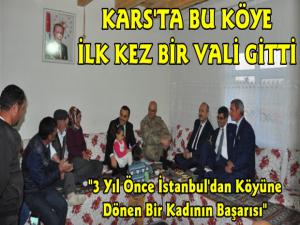 Kars'ta Bu Köyü İlk Kez Bir Vali Ziyaret Etti