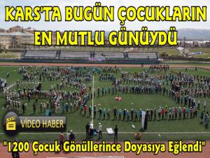 Kars'ta Çocuklar İçin Muhteşem Şenlik