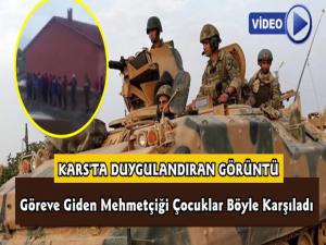 Kars'ta çocukların asker heyecanı