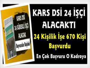 Kars'ta DSİ'nin 24 İşçi Alımına 670 Kişi Başvurdu