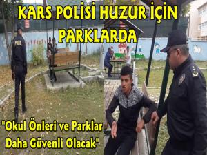 Kars'ta Emniyet Müdür Yardımcısı İbrahim Ethem Öztürk Oyun Parklarında Uygulama Yaptı 