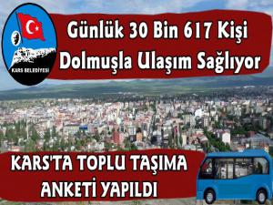 Kars'ta Günlük 30 Bin 617 Yolcu Dolmuşla Yolculuk Yapıyor