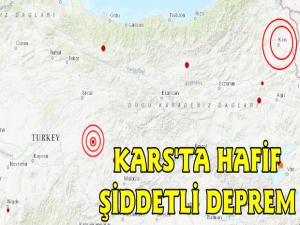 Kars'ta Hafif Şiddetli Deprem