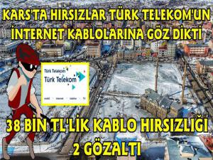 Kars'ta Hırsızlar Gözlerini Türk Telekom'un Kablolarına Dikti
