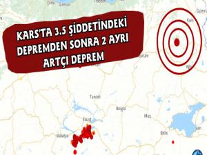 Kars'ta İki Artçı Deprem Daha Meydana Geldi