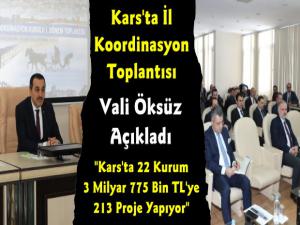 Kars'ta İl Koordinasyon Kurulu Toplantısı Yapıldı