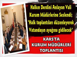 Kars'ta İl Müdürleri Toplantısı Yapıldı