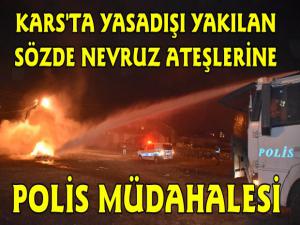 Kars'ta İzinsiz Nevruz Kutlamalarına Polis Müdahalesi