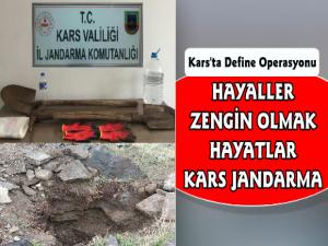 Kars'ta Jandarma Ekiplerinden Define Operasyonu
