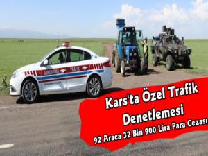 Kars'ta Jandarma Trafikten Özel Denetim