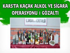 Kars'ta Kaçak Alkol ve Sigara Operasyonu