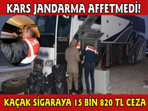 Kars'ta Kaçak Sigara Ticaretine 15 Bin TL Para Cezası