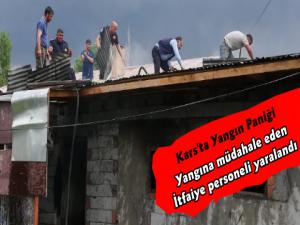 Kars'ta Kömürlük Yangını İtfaiye Personeli Yaralandı