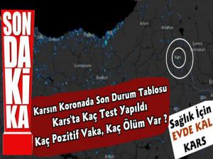 Kars'ta Koronavirüs'te Son Durum Kaç Vaka Var, Kars'ta Koronadan Ölenlerin Sayısı