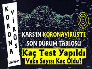 Kars'ta Koronavirüs'te Son Durum Tablosu