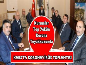 Kars'ta Koronavirüs Tedbirleri Toplantısı