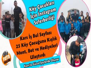 Kars'ta Köy Çocuklarına İnstagram Seferberliği