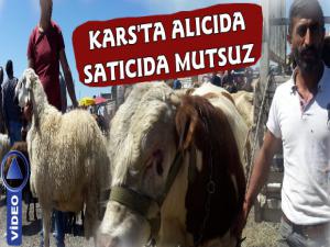 Kars'ta Kurban Pazarında Alıcıda Satıcıda Mutsuz