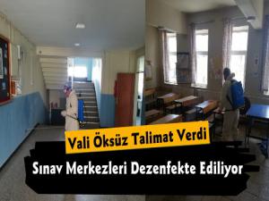 Kars'ta LGS Sınavı için Okullar Dezenfekte Edildi