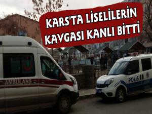 Kars'ta Liselilerin Kavgası Kanlı Bitti 1 Yaralı 