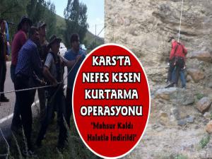 Kars'ta Nefes Kesen Kurtarma Operasyonu