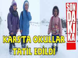 Kars'ta Okullara Kar Tatili