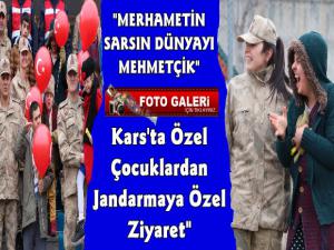 Kars'ta Özel Çocuklardan Jandarmaya Özel Ziyaret