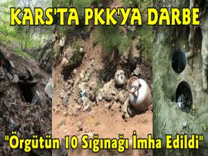 Kars'ta PKK'nın 10 Sığınağı İmha Edildi