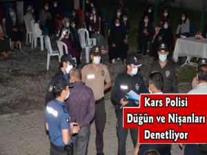 Kars'ta Polis Ekipleri Düğün ve Nişan Törenlerini Denetliyor