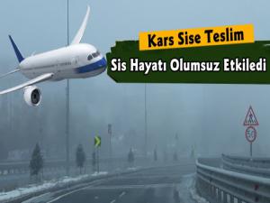 Kars'ta Sabah Saatlerinde Sis Etkili Oldu