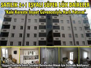 Kars'ta Satılık Eşyalı Süper Lüx Daireler